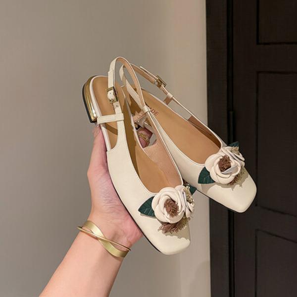 Elegant Handmade Leather Women's Shoes with Luxury Craftsmanship(Ebuer888b-6105)