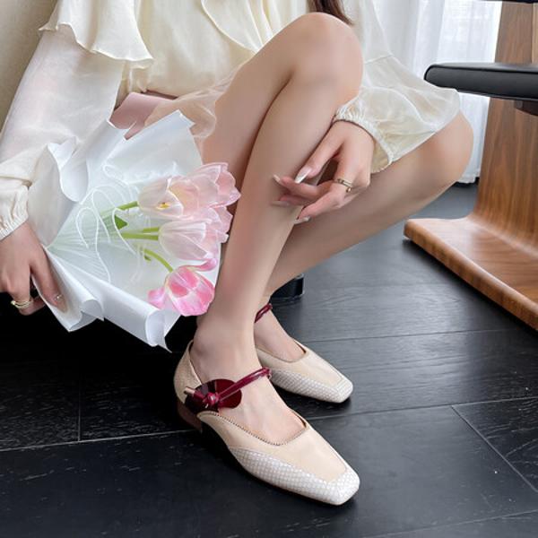 Elegant Handcrafted Leather Women's Shoes: Luxurious Quality Craftsmanship(Ebuer888b-7055)