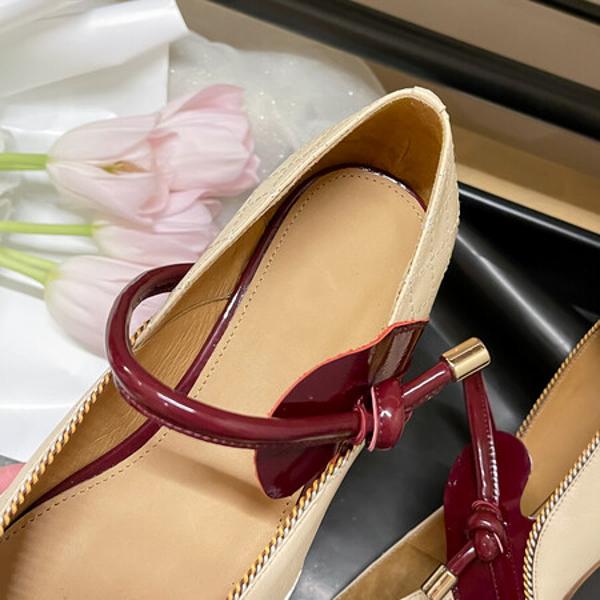Elegant Handcrafted Leather Women's Shoes: Luxurious Quality Craftsmanship(Ebuer888b-7055)