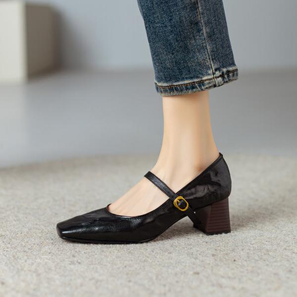 Elegant Handcrafted Genuine Leather Women's Shoes - Luxury Craftsmanship(Ebuer888b7132)