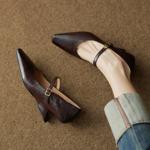 Handcrafted Genuine Leather Women's Shoes: Luxurious Elegance(Ebuer888b3170)