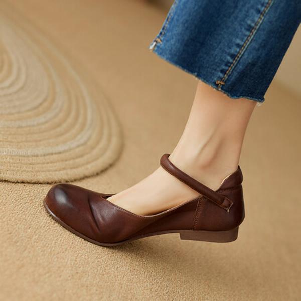 Handcrafted Genuine Leather Women's Shoes: Elegance Meets Luxurious Craftsmanship(Ebuer888b3176)