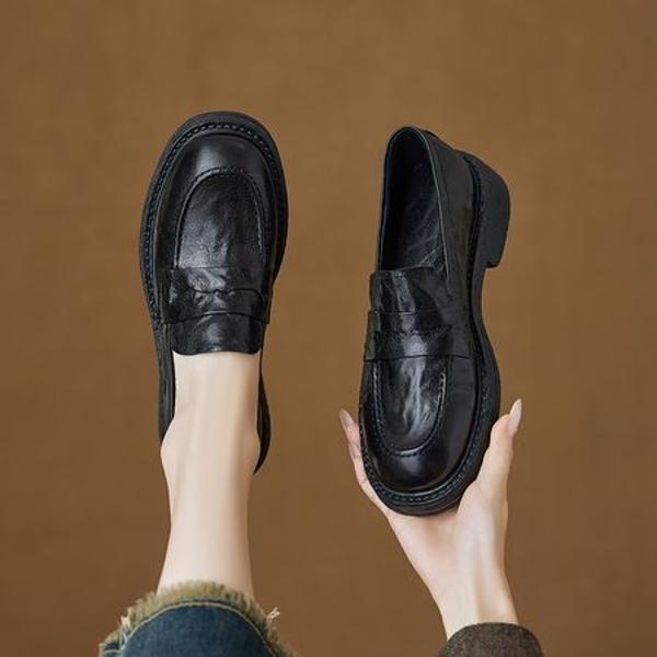 Handcrafted Luxury Genuine Leather Women's Shoes - Elegance in Every Stitch(Ebuer888b7510)