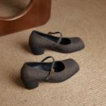 Elegant Handmade Leather Women's Shoes - Exquisite Craftsmanship(Ebuer888b7531)