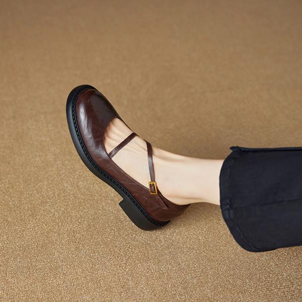 Elegance in Every Stitch: Premium Handmade Leather Heels(Ebuer888b3251)