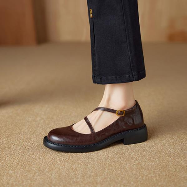 Elegance in Every Stitch: Premium Handmade Leather Heels(Ebuer888b3251)