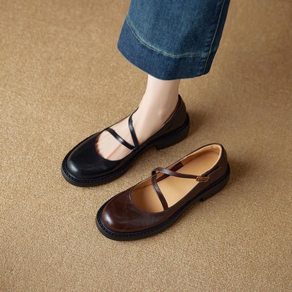 Elegance in Every Stitch: Premium Handmade Leather Heels(Ebuer888b3251)