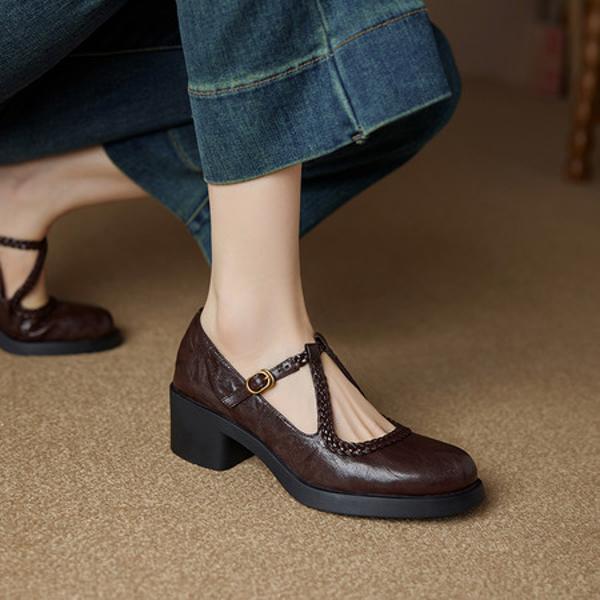 Handcrafted Leather Women's Shoes: Sophisticated Luxury Style(Ebuer888b7548)