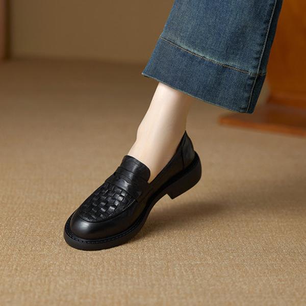 Elegant Handcrafted Genuine Leather Women's Shoes - Luxe Craftsmanship(Ebuer888b3269)