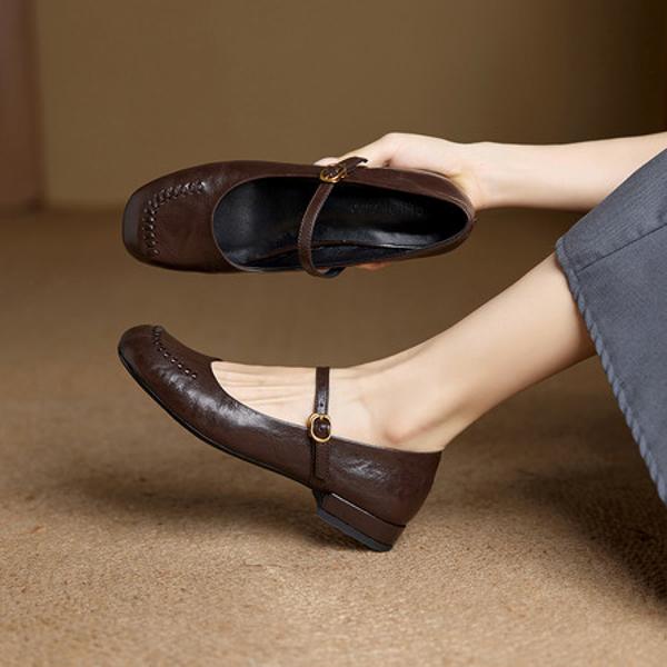 Elegant Handcrafted Genuine Leather Women's Shoes: Luxurious Artistry Unveiled(Ebuer888b7560)