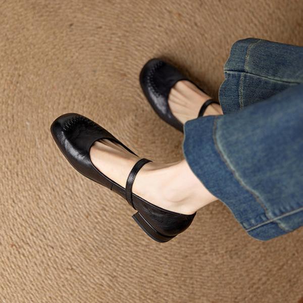 Elegant Handcrafted Genuine Leather Women's Shoes: Luxurious Artistry Unveiled(Ebuer888b7560)