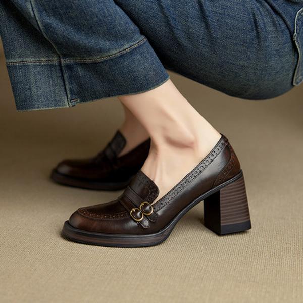 Exquisite Handcrafted Genuine Leather Women's Shoes for Luxurious Elegance(Ebuer888b7562)