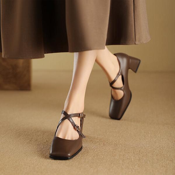 Handcrafted Luxury Leather Women's Shoes - Elegance Redefined(Ebuka303-10)