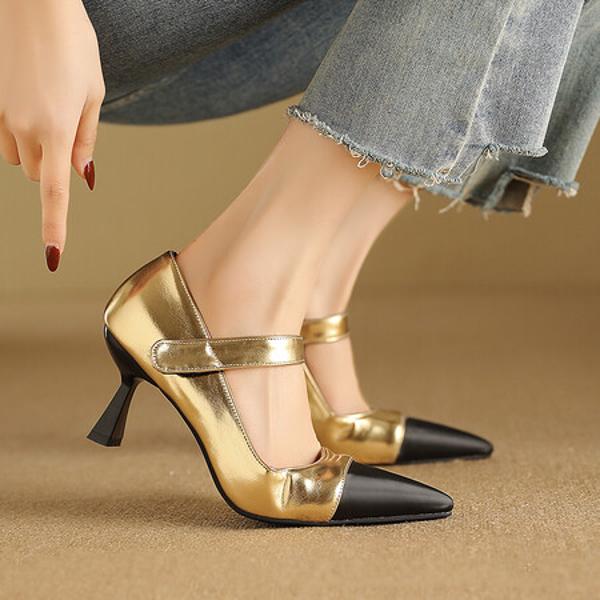 Elegant Luxury Handcrafted Leather Women's Shoes(Ebuka453-12)