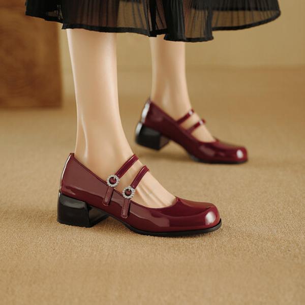 Handcrafted Genuine Leather Women's Shoes: Elegant Luxury Craftsmanship(Ebuka945-4)