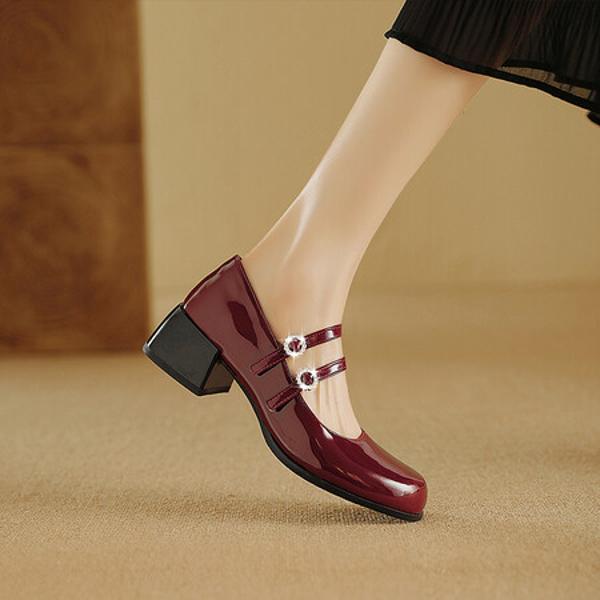 Handcrafted Genuine Leather Women's Shoes: Elegant Luxury Craftsmanship(Ebuka945-4)