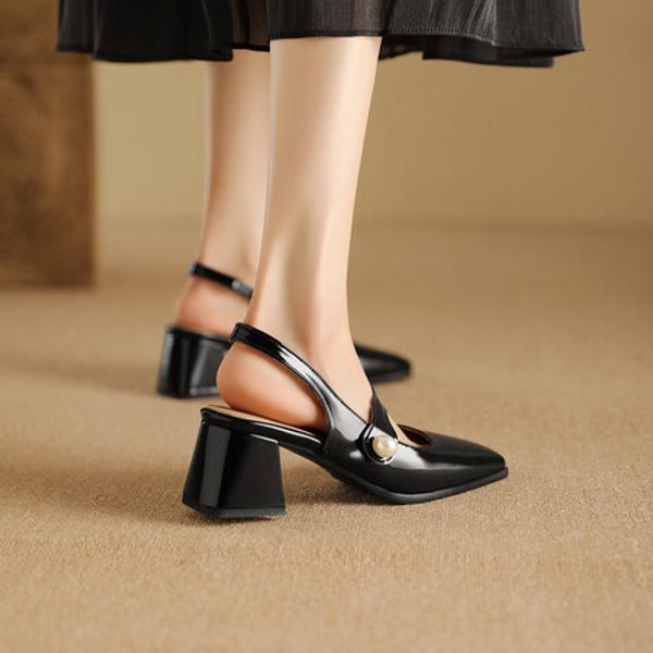 Elegant Handcrafted Leather Women's Shoes of Luxury。(Ebuka303-11)