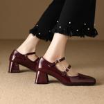 Luxury Handcrafted Genuine Leather Women's Shoes - Elegant Craftsmanship(EbukaBK23-12)