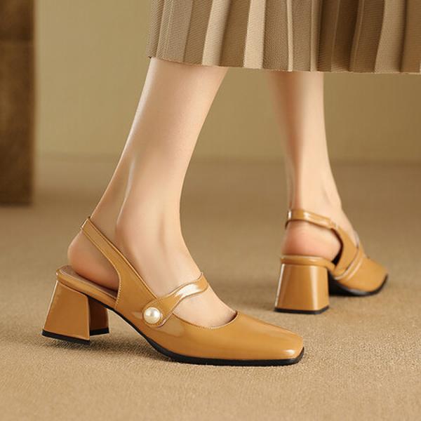 Handcrafted Genuine Leather Women's Shoes: Elegance in Every Stitch(EbukaBK303-11)