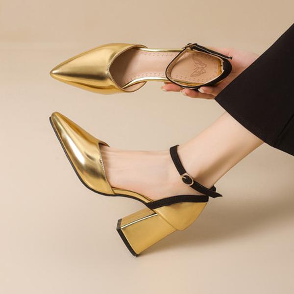 Exquisite Handcrafted Leather Heels: Elegant Luxury with Artisanal Quality(EbukaK3-1)