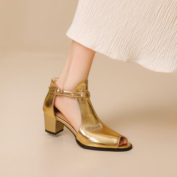 Handcrafted Genuine Leather Women's Shoes - Elegant Luxury Quality(EbukaBKL1-1)