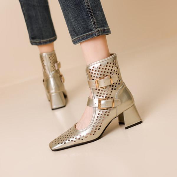 Handcrafted Genuine Leather Women's Shoes - Elegant Luxury(Ebuka927-1)