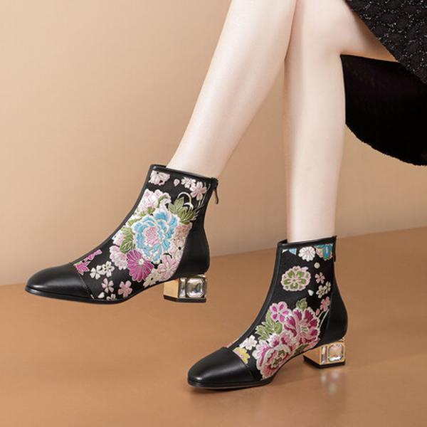 Handcrafted Genuine Leather Women's Shoes: Luxurious Elegance(Echengdu2348)