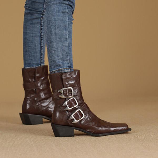 Handcrafted Genuine Leather Women's Shoes: Luxury & Elegance Redefined(Echengdu2455)