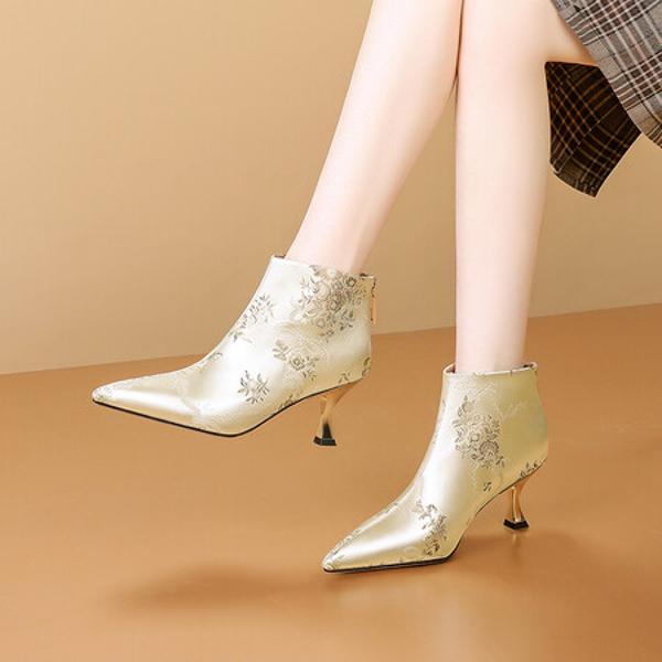 Elegant Handcrafted Genuine Leather Women’s Shoes of Luxury Craftsmanship(Echengdu2447)