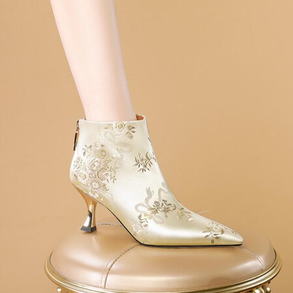 Elegant Handcrafted Genuine Leather Women’s Shoes of Luxury Craftsmanship(Echengdu2447)