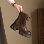 Elegantly Crafted Handmade Leather Women's Shoes for Luxury Style(Echengdu2475)