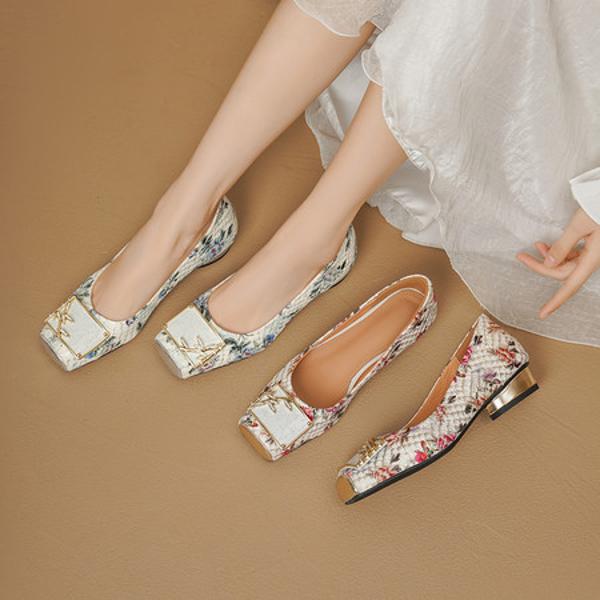 Elegant Handcrafted Leather Women's Shoes - Luxurious Craftsmanship & Quality(Echengdu2504)