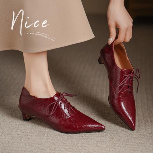 Exquisite Craftsmanship: Luxurious Handmade Leather Women's Shoes(Echengdu2519)