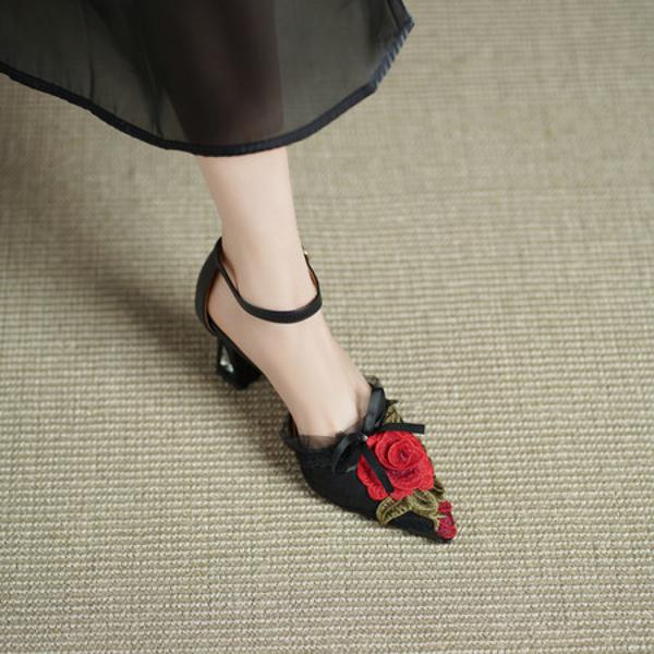 Elegant Handcrafted Genuine Leather Women's Shoes - Luxury Craftsmanship(Echengdu2520)