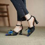 Elegant Handcrafted Genuine Leather Women's Shoes - Luxury Craftsmanship(Echengdu2520)