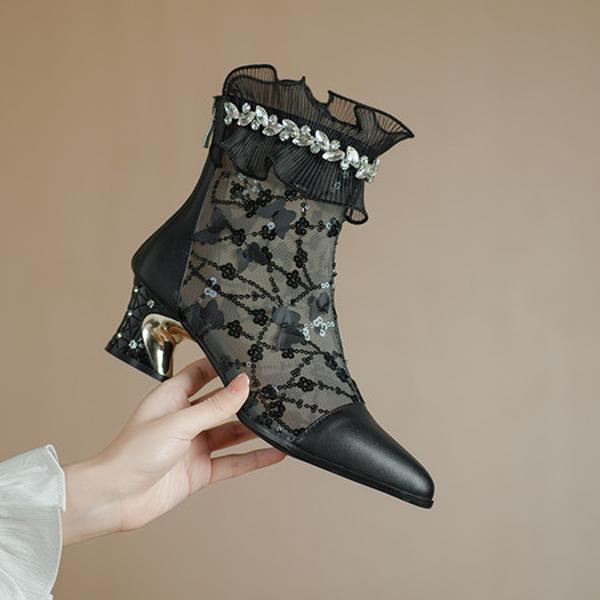 Handcrafted Genuine Leather Women's Shoes: Elegant Luxury Awaits(Echengdu2527)