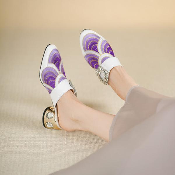 Exquisite Handcrafted Leather Women's Shoes, Luxurious Elegance(Echengdu2528)