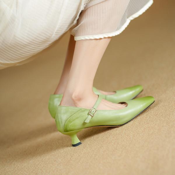 Elegant Handcrafted Leather Women's Shoes - Luxury Quality(Echengdu2534)