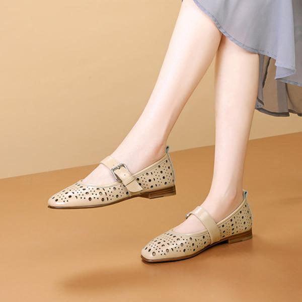 Elegant Handcrafted Leather Women's Shoes with Exquisite Craftsmanship(Echengdu1月-29)