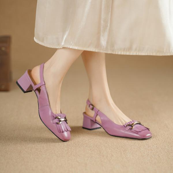 Handcrafted Genuine Leather Women’s Shoes: Elegant Luxury and Craftsmanship(Echengdu2546)