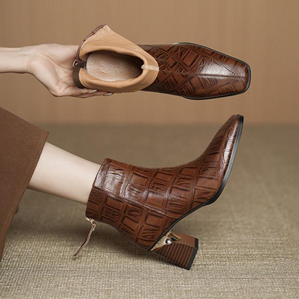 Elegant Handcrafted Leather Women's Shoes: Luxury Craftsmanship & Quality(Echengdu2568)