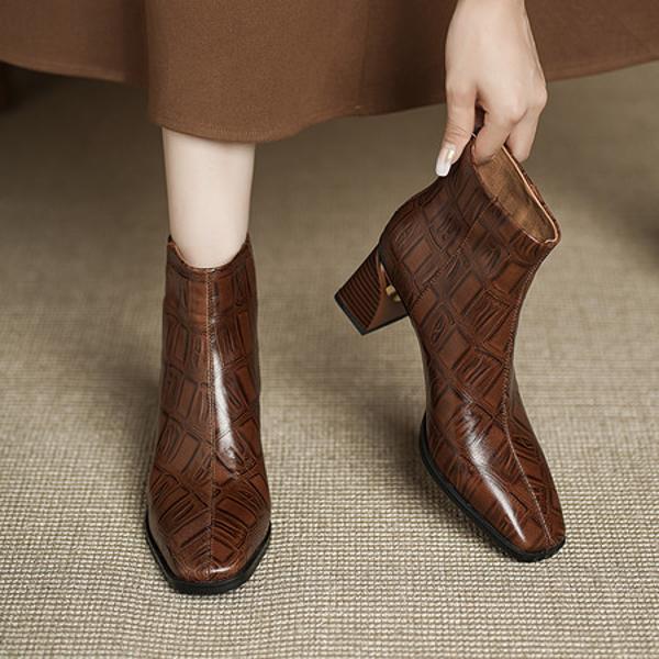 Elegant Handcrafted Leather Women's Shoes: Luxury Craftsmanship & Quality(Echengdu2568)