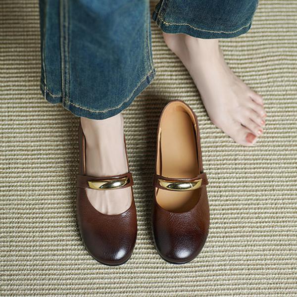 Handcrafted Leather Women's Shoes: Elegant Luxury with Fine Craftsmanship(Echengdu2571)