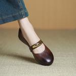 Handcrafted Leather Women's Shoes: Elegant Luxury with Fine Craftsmanship(Echengdu2571)