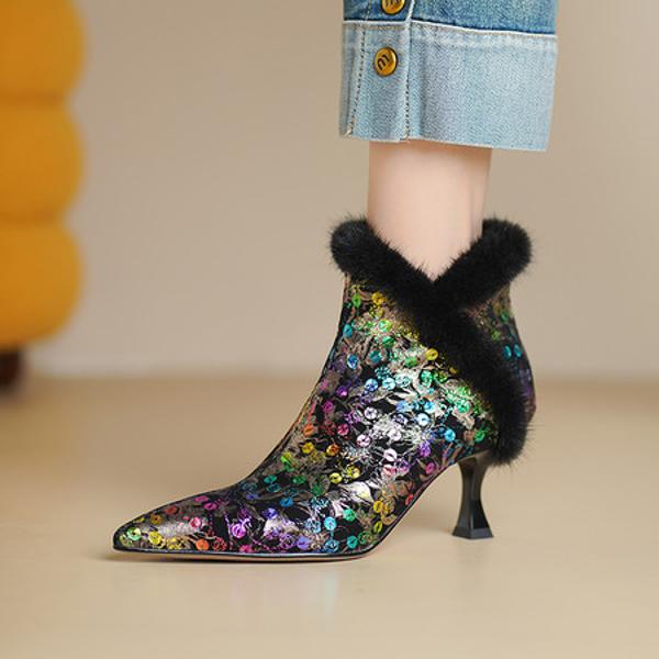 Luxurious Handcrafted Genuine Leather Women's Shoes - Elegant Craftsmanship(Echengdu2574)