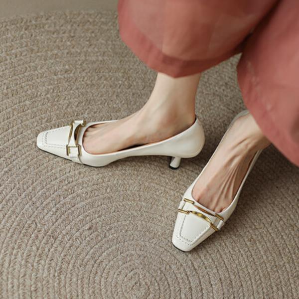 Elegant Handcrafted Genuine Leather Women's Shoes: Luxury Meets Artisanal Craftsmanship(EcqiH-178)