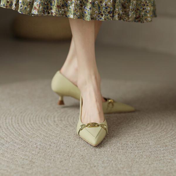 Elegant Handcrafted Leather Women's Shoes of Luxury Quality(EcqiH-158)