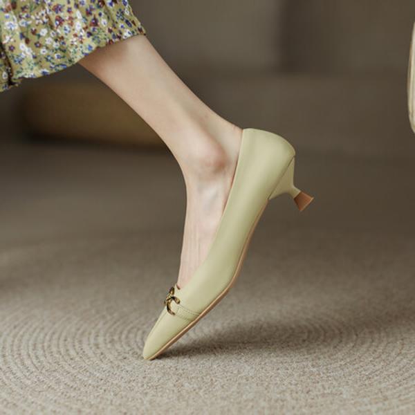 Elegant Handcrafted Leather Women's Shoes of Luxury Quality(EcqiH-158)