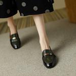 Elegant Handcrafted Genuine Leather Women's Shoes with Exquisite Craftsmanship(EcqiH-470)