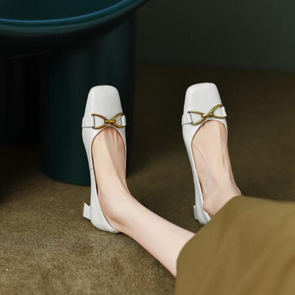 Elegant Handcrafted Genuine Leather Women's Shoes with Luxurious Quality Craftsmanship(EcqiH-95-1)